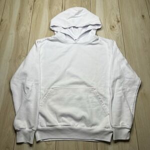 Talentless Thick Heavyweight Hoodie Mens Size Small White Sweater Pocket Cotton